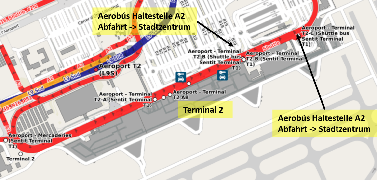 Aerobús FLUGHAFEN Barcelona El Prat> Innenstadt 2022 Aerobús FLUGHAFEN Barcelona El Prat> Innenstadt 2022