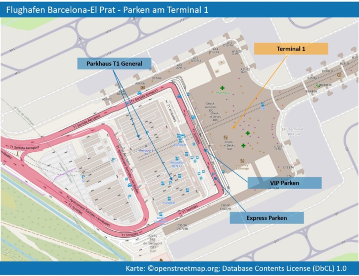 Parken Flughafen Barcelona Terminal 1
