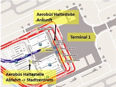 Haltestelle Terminal 1 Aerobus